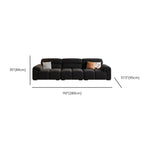 Modish Solid Color Water Resistant/Stain Resistant Standard Sofa/Single Sofa in Midnight Black, Seats 5/4/3 with 3/2/1 Pillows