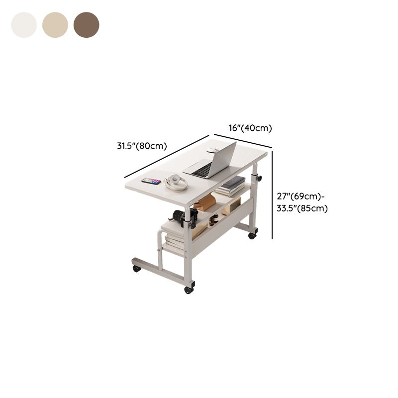 Trendy Engineered Wood Laptop Cart with Flexible Height and Casters