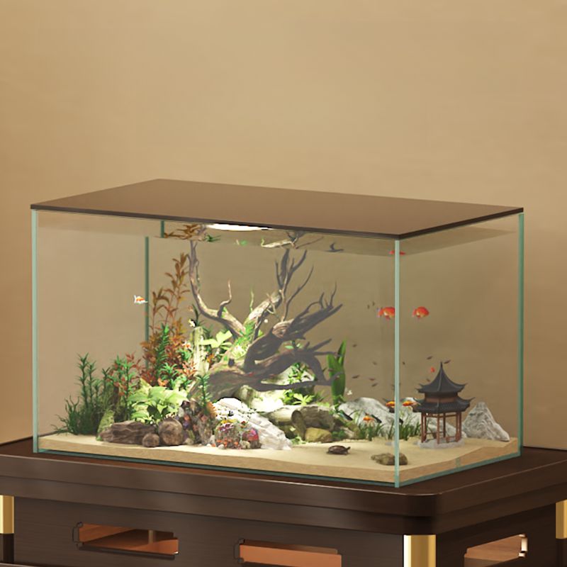 1 Piece Set 2 Tiers Brown Lumber Rectangle/Square Plant Table with Legs and 2 Shelves