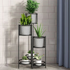 Circular-shaped Flower Stand with Metal Top and 6 Shelves