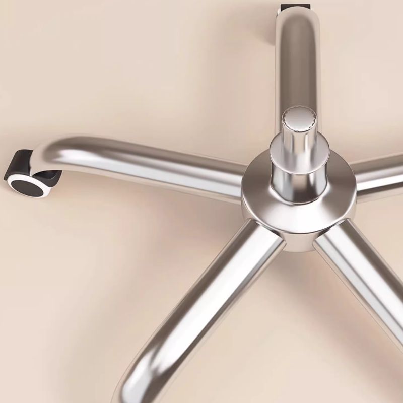 Simple Multi-levelled Wingbacked Chair with Single Color Steel Frame in Silver, Adjustable Backrest, and Glide Movement