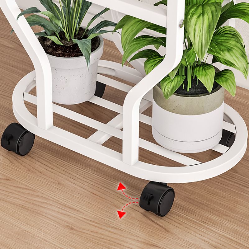 Circular-shaped Metal Flower Stand with 7 Shelves/6 Shelves and Caster Wheels