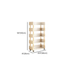 Composite Wood Vertical Organizer Shelf with 4/5/3 Shelves and Open Back