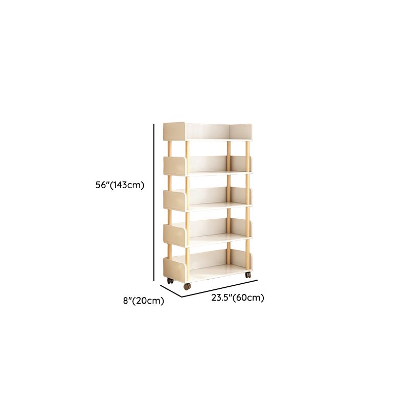Composite Wood Vertical Organizer Shelf with 4/5/3 Shelves and Open Back