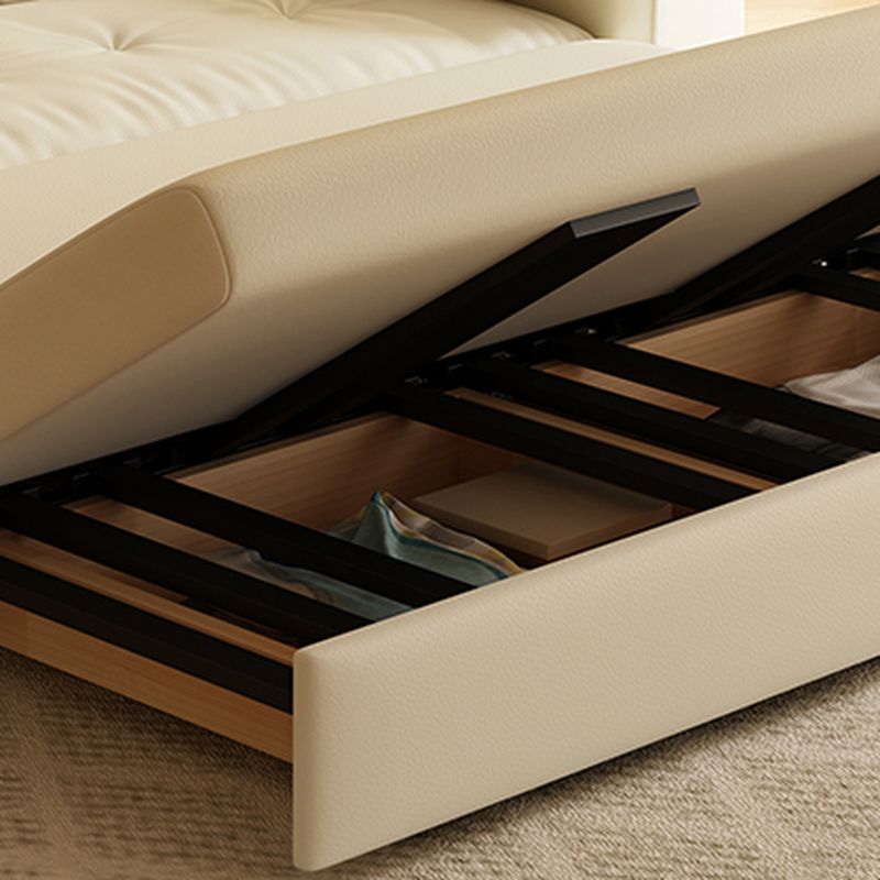 Scratch-immune Stitch-tufted Sleeper Futon Bed with Tufted Back, Container Storage, Pillow Top Arm, Pillow, and California King/King/Queen Size