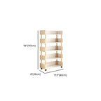 Composite Wood Vertical Organizer Shelf with 4/5/3 Shelves and Open Back