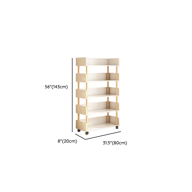 Composite Wood Vertical Organizer Shelf with 4/5/3 Shelves and Open Back