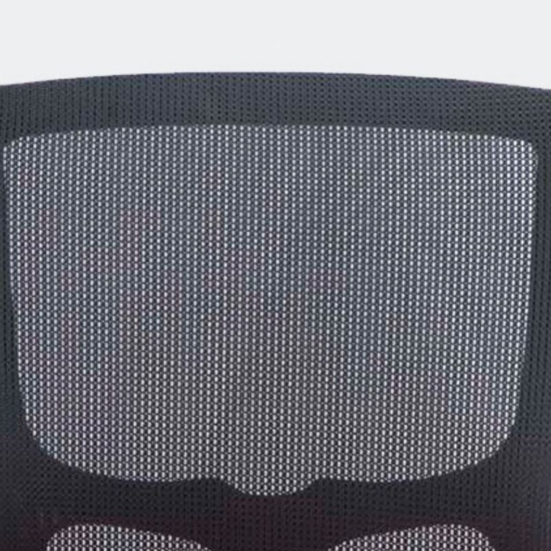 Simple Multi-levelled Single Color Chair with Nylon Frame in Midnight Black, Lumbar Support, Tilt Mechanism, and Glide Movement