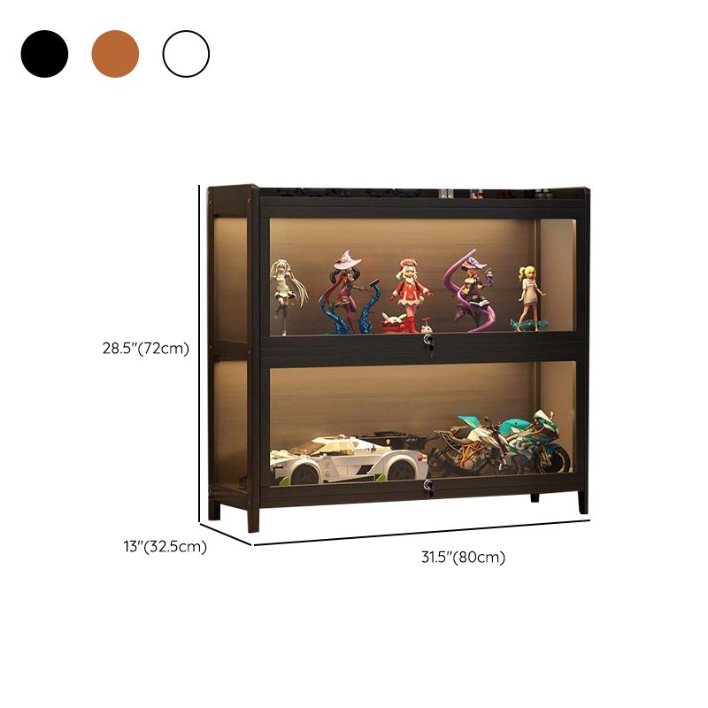 Cubitac Curio Cabinet with Locker Storage, Safe Cabinet Locking, Independent and Encased Design