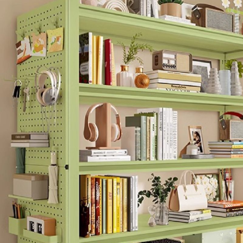 Light Green Modern Steel Tower Shelf with Alterable Shelf and Unfixed Installation