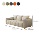 Modish Solid Color Stain Resistant Standard Sofa with Arm, 3-seater, and 2 Pillows