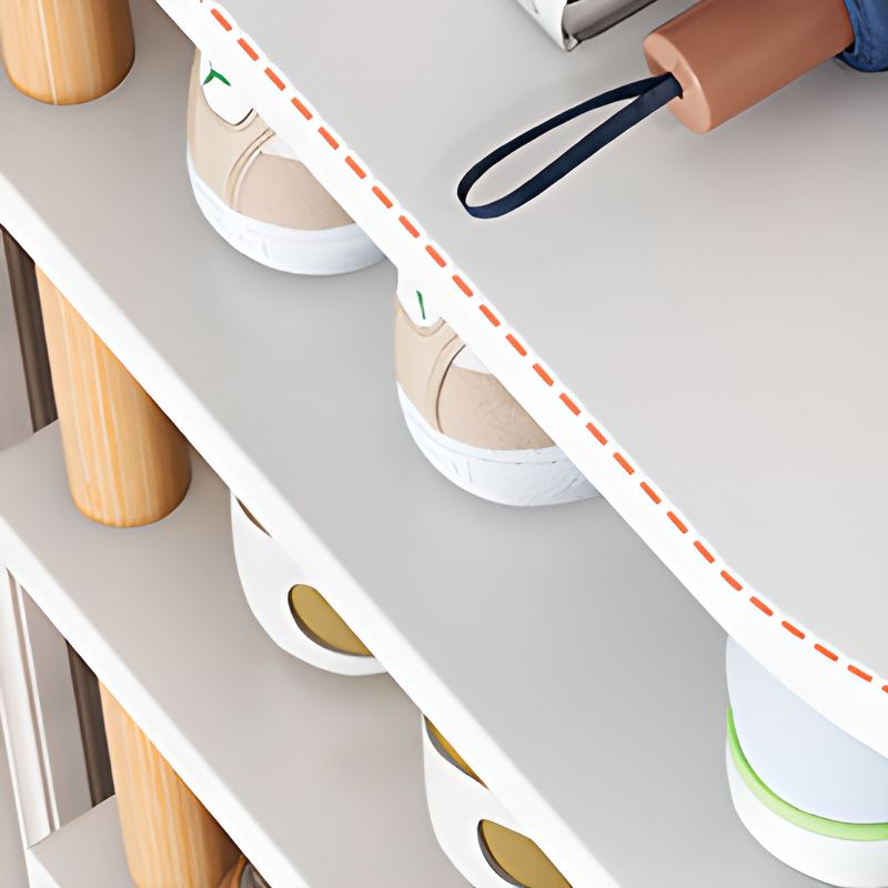Modern Engineered Wood Shoe Shelf with 6 Tiers and Shelf