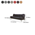 Armless Cotton Blend and Leather Convertible Contemporary Sofa Bed