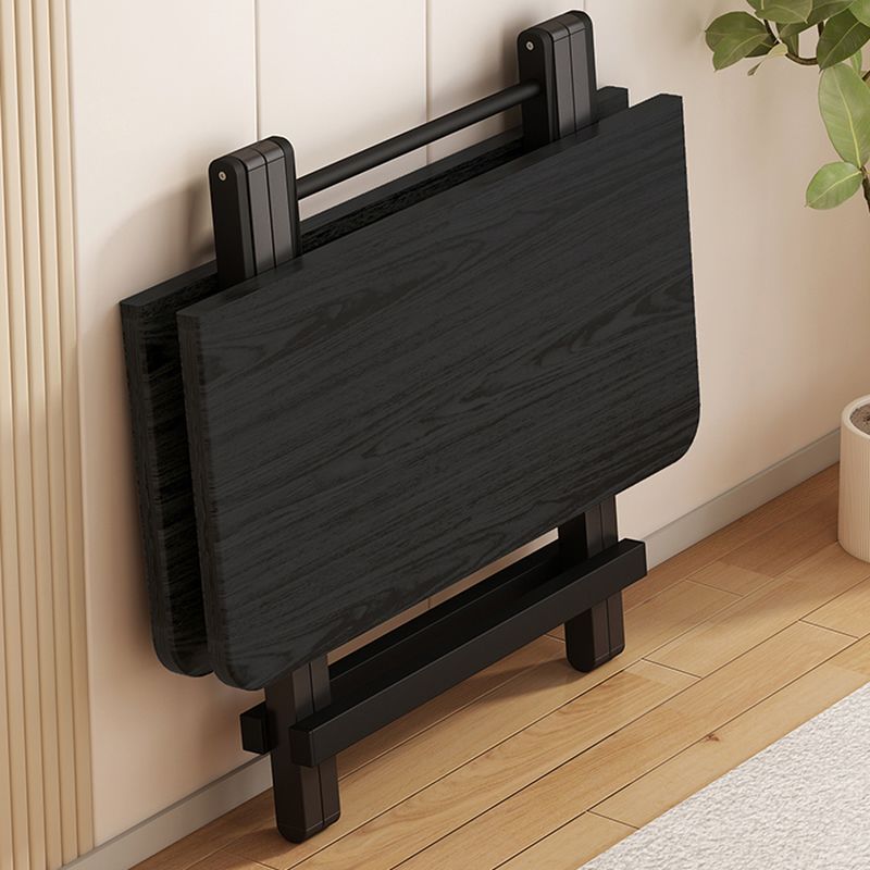 Scratch-proof Foldable Square Veneer Dining Table with Crossed Legs for 2-seater/Seating for 4
