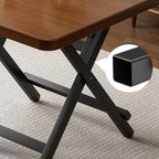 Laminate Dining Table with Crossed Legs, Scratch-repellent, Foldable Square for 2-seater