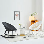 Traditional Plastic Rocking Chair with Water-Resistant Material and Sturdy Construction