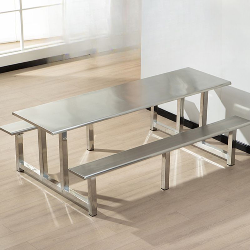 Simplistic Bench with Eased Edge, Assembly Required, Alloy/Composite Wood Cover, Rectangle Shape