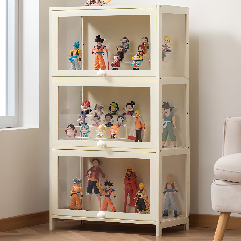 Bambusa Flooring Curio Cabinet with Stockroom, 4 Cabinets/3 Cabinets/2 Cabinets, 4 Shelves/3 Shelves/2 Shelves, 4 Doors/3 Doors/2 Doors