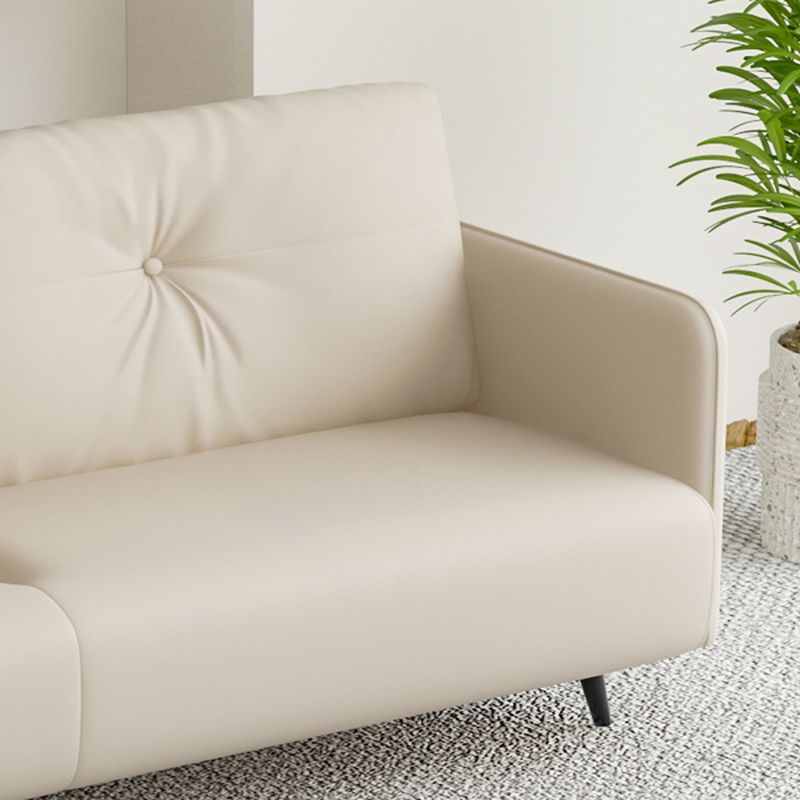 Modish Solid Color Stain Resistant Standard Sofa in Beige, 3-seater/for 2