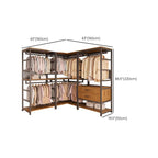 Midnight Black Simplistic Steel Hall Rack with Repository, 2 Drawers/3 Drawers, 4 Shelves/3 Shelves/7 Shelves, and Manufactured Wood Bench