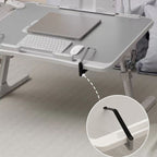 Trendy Engineered Wood Computer Stand with Flexible Height, Compartment, and Ergonomic Tilt