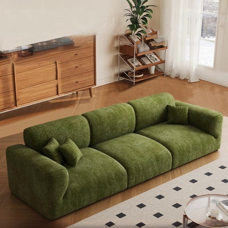 Drawing Room Standard Sofa/Loveseat in Soft-pile Fabric with Sage Upholstery and Armrest