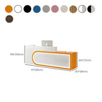 Rectangular Beige/Orange/Pink Manufactured Wood Top Reception Desk with Hutch, Keyboard Tray and Cable Management