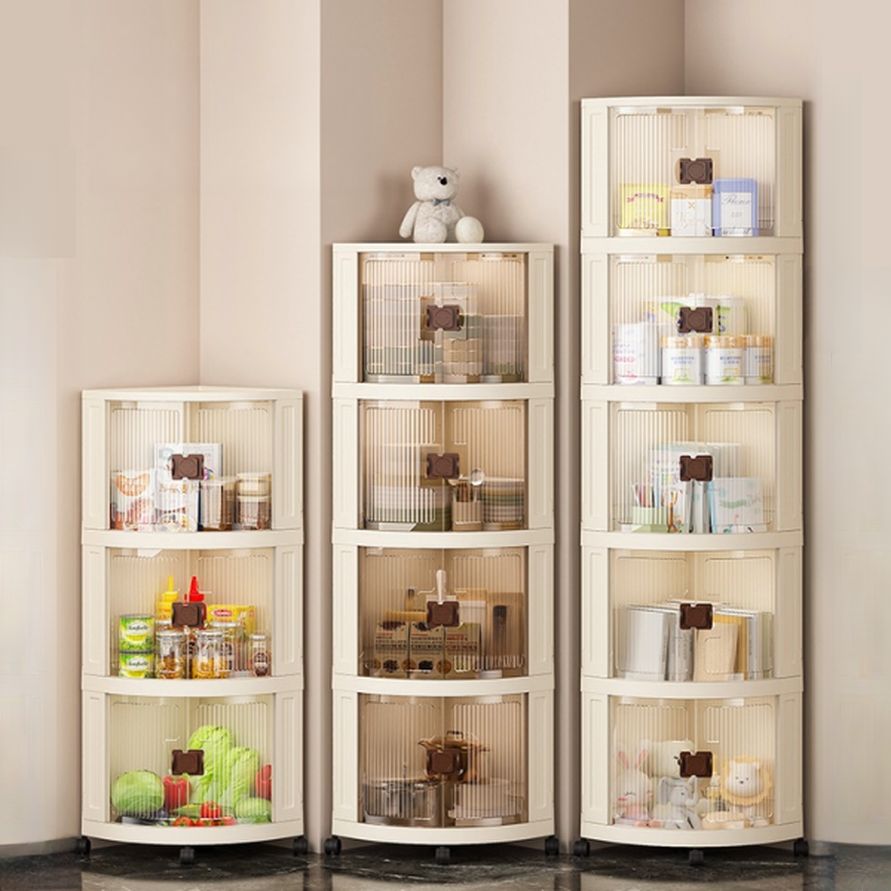 Modern Simple Style Nook Accent Cabinet with Damp-proof Closet, Synthetic Countertop in Chalk