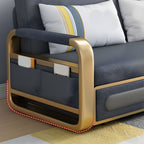 Convertible Futon Sofa Bed Tight Back Faux Leather Settee Loveseat