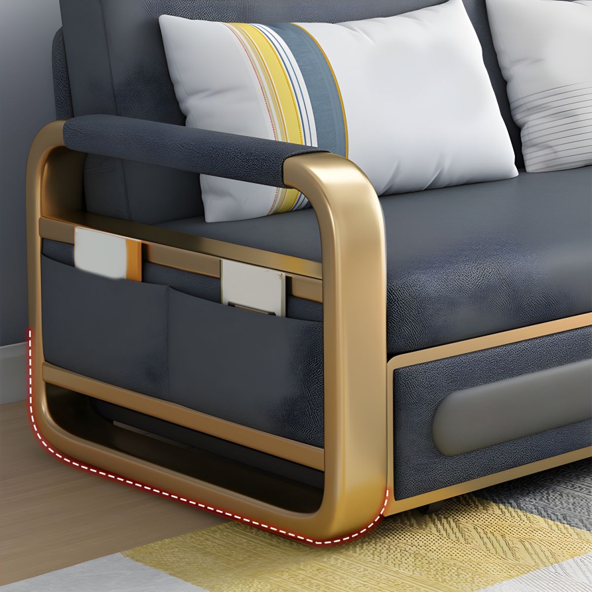 Convertible Futon Sofa Bed Tight Back Faux Leather Settee Loveseat