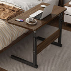 Trendy Engineered Wood Laptop Cart with Flexible Height and Casters
