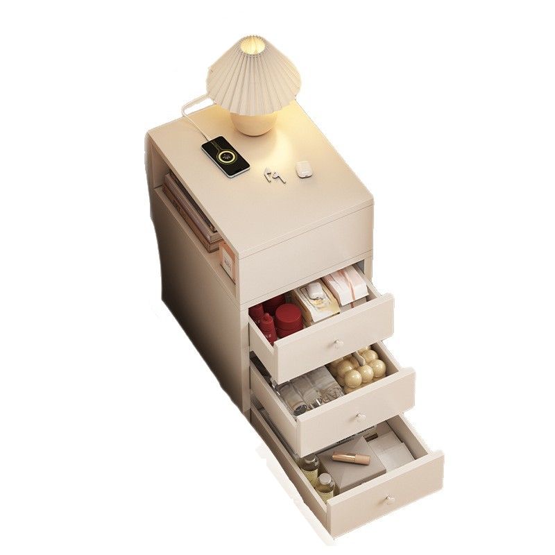 Modish Nightstand With Drawer Organization Featuring 2 Shelves/1 Shelf and Composite Wood Countertop