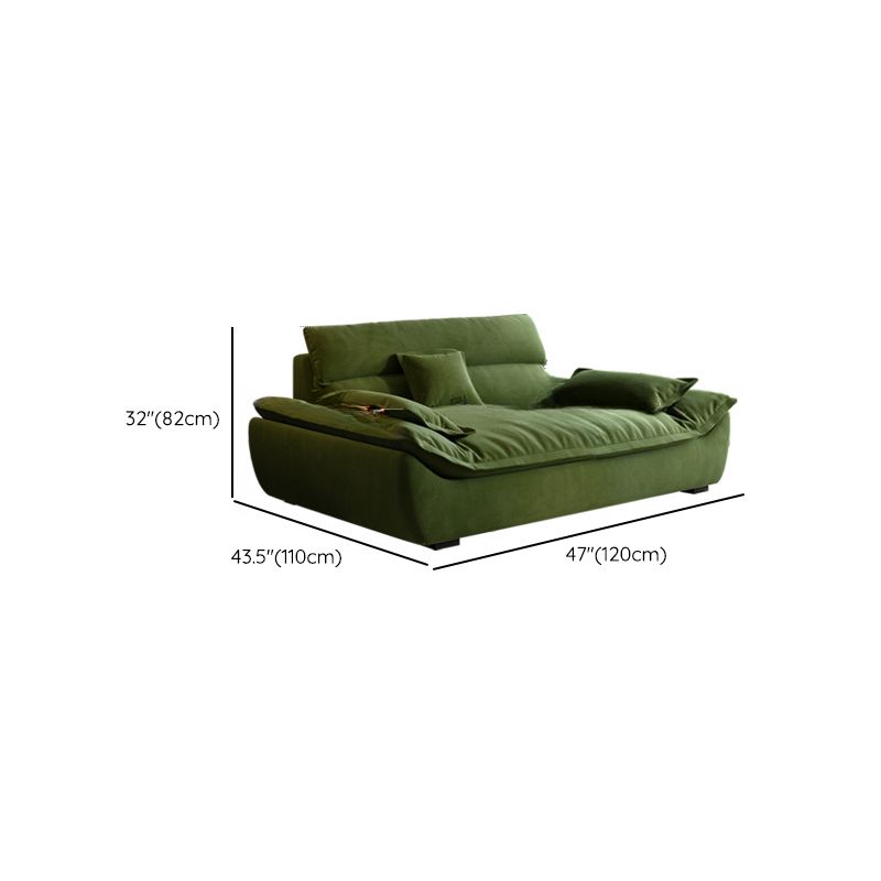 Emerald Green Standard/Single Sofa with Arm and 4/3 Pillows
