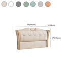 Trendy Wingback Headboard in Natural Wood with No Distressing, Camelback Shape for Queen/Full Bed, Featuring Sponge Upholstery and Standard Height