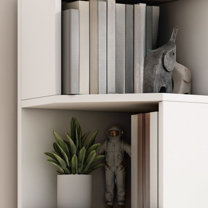 Modern Simple Style Nook Decorative Cabinet with 7/6/5 Exterior Shelves, Laminate Countertop in Light Gray/Chalk/Sand