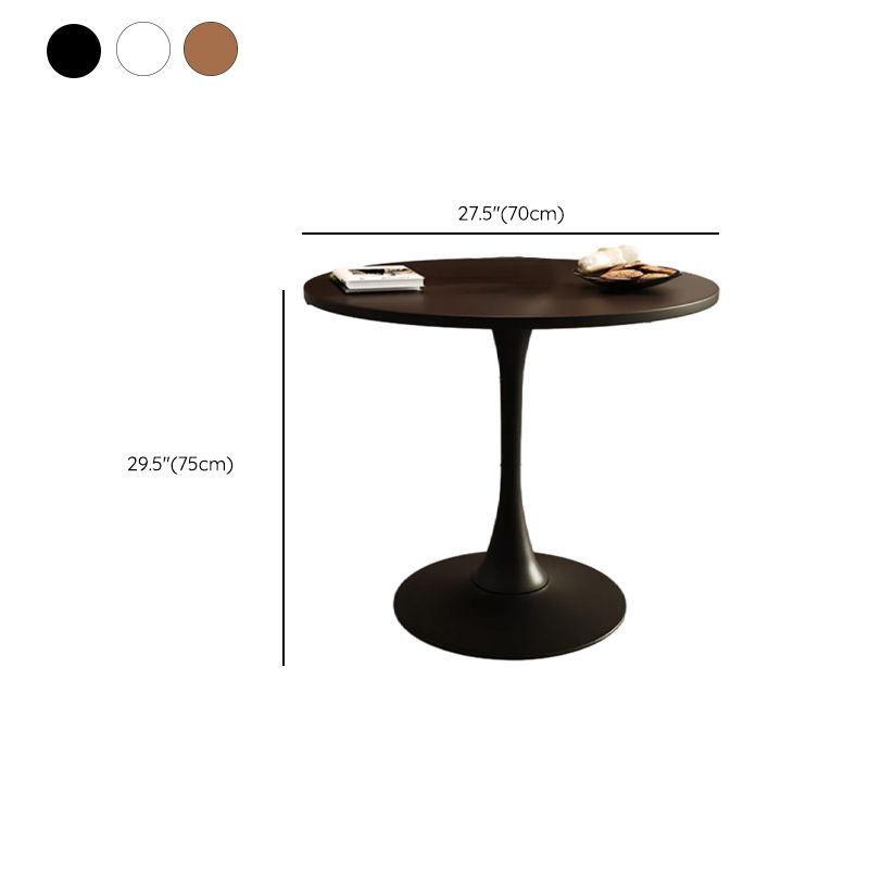 Composite Wood Dining Table with Pedestal Base, Scratch-proof, for 2-seater/Seating for 4