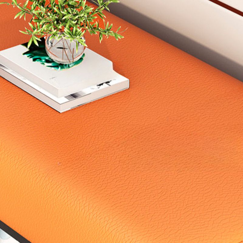 Trendy Upholstered Solid Color Entryway Bench with Stockroom Storage and Cushioned Seat