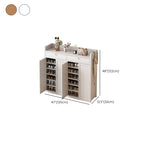 Bambusa 7-tier/6 Tiers/8-tier Shoe Displays with Horizontal Sloping Shelves and Dustproof Cover