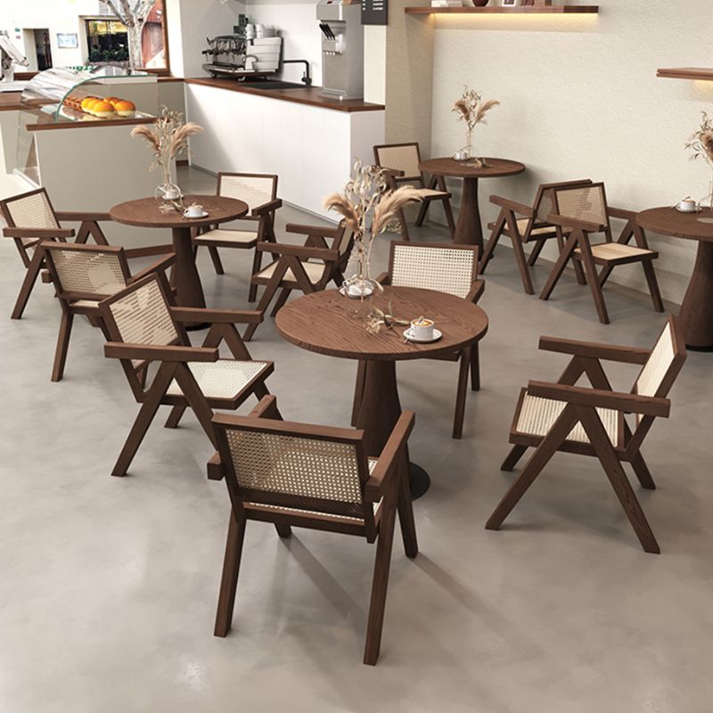Trendy Round Solid Wood Table with Rounded Edges, No Seating, and Assembly Required