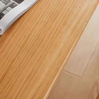 Modish Solid Wood Dining Table in Sepia/Wood Grain with Fixed Legs for Seats 4/Seating for 6
