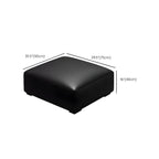 Extra Long Black Leather Sofa with Stain Resistant Feature and Two Pillows
