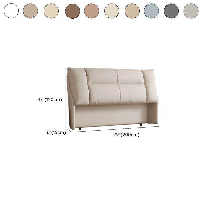 Trendy Panel Headboard in Natural Wood with No Distressing, Rectangle Shape for King/Queen/Full Bed, Cotton Upholstery Fill, Standard Height