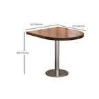 Simplistic No Seating Rounded Edge Assembly Required Solid Wood