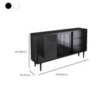Art Deco Sideboard with 3 Drawers, Standard/Narrow Lumber Countertop, Sliding Doors, and Flexible Shelf