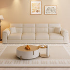 Modish Solid Color Stain Resistant Standard Sofa in Black/Light Gray/Light Brown with 6-Seater/5 Person/4-Seater Capacity and 2 Pillows