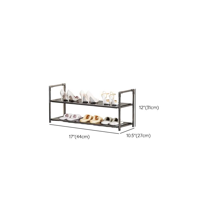 Modern Rectangle Ink Metal 21-30 Pairs/11-20 Pairs/1-10 Pairs Shoe Rack for Drawing Room with 7 Shelves/6 Shelves/4 Shelves