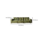 Modish Solid Color Stain Resistant Standard Sofa in Emerald Green, 3-Seater for 2