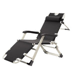 Solid Color Arm Recliner in Midnight Black/Tan with Space-saving Alloy Frame, Standard Base, Locking Back Angle, and Removable Back