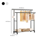 Modern Simple Style Hall Rack with Receptacle Storage, 1 Shelf/2 Shelves, Steel Frame, and Alloy Hook
