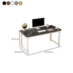 Casual Adjustable Writing Desk with Scratch-proof Sleigh Base in Ink/Light Gray/Sepia, Unattached Installation and Caster Options